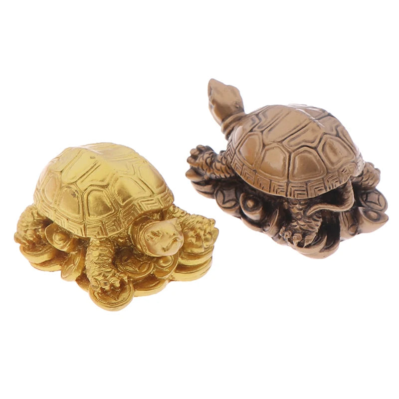 1PC Gold Turtle Decoration Dragon Turtle Home Decoration TV Cabinet Decoration Ornaments Ornaments Feng Shui Furniture