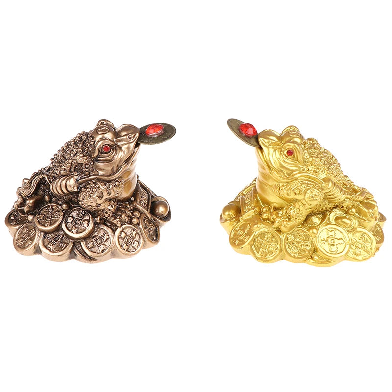 1Pcs Chinese Fortune Frog Feng Shui Lucky Three Legged Money Toad Home Office Shop Business Decoration Craft Gift