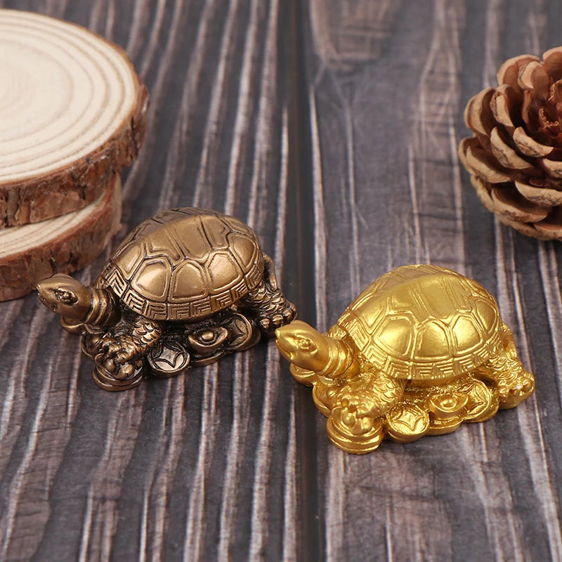 1PC Gold Turtle Decoration Dragon Turtle Home Decoration TV Cabinet Decoration Ornaments Ornaments Feng Shui Furniture