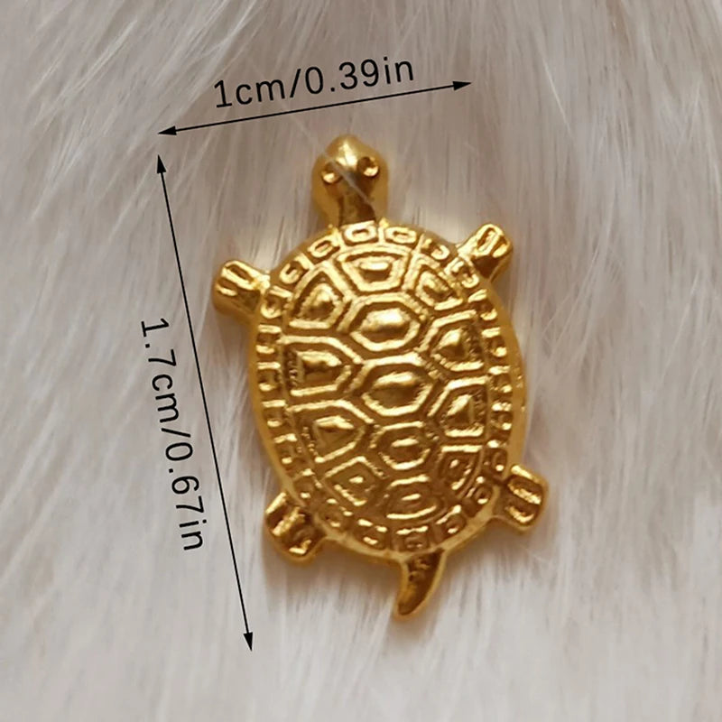 Feng Shui Money Turtle Temple Mini Golden Tortoise Guarding Praying Lucky Wealth Home Decor Lucky Gift