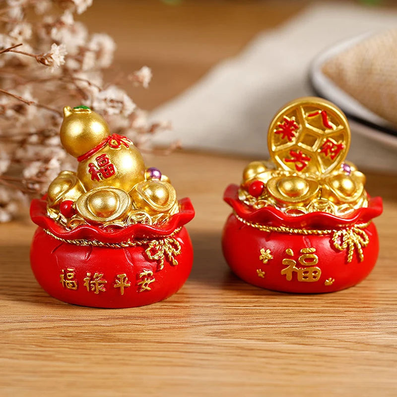 Chinese Citrine Money Tree God Feng Shui Fa Cai Lucky Fortune Miniature New Year Home Decorating Desktop Car Cabinet Ornaments