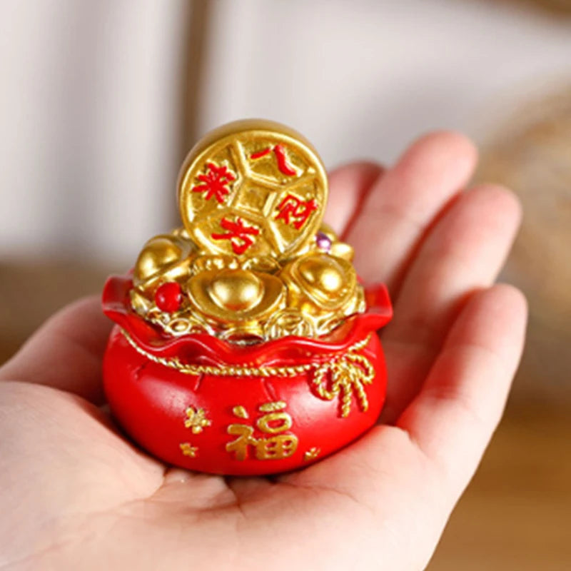 Chinese Citrine Money Tree God Feng Shui Fa Cai Lucky Fortune Miniature New Year Home Decorating Desktop Car Cabinet Ornaments